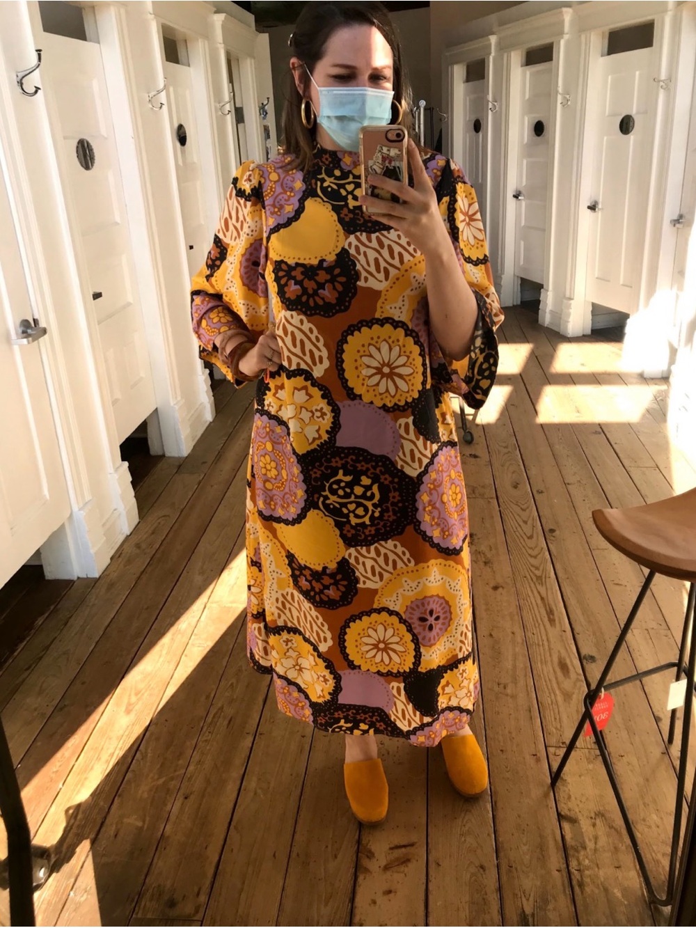 Anthropologie porridge A-line maxi dress